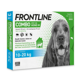 Frontline Combo Spot On 3 pipet Medium Hond 10-20 kg- Anti vlooien en tekenmiddel