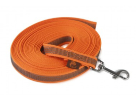 Firedog Tracking Grip leash/lijn 20 mm classic snap hook 10 m oranje