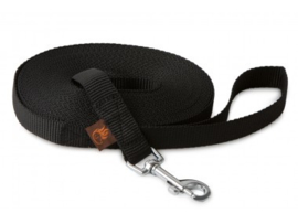 Firedog Tracking leash/lijn 20 mm classic snap hook 10 m zwart