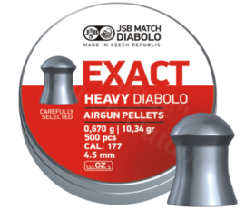 Luchtdrukkogeltjes JSB Exact Diabolo Heavy 4.52 mm 10.34 grain