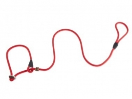 Firedog Moxon leash Profi 8 mm 150 cm rood met dubbele hornstop