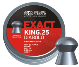 Luchtdrukkogeltjes JSB Exact King 6.35 mm 25.4 grain