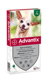 Advantix Spot On 40 0.4 ml - Anti vlooien en tekenmiddel - 4 pipet <4 kg