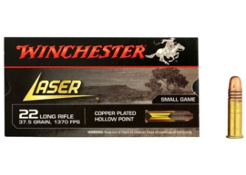 Kogelpatroon Winchester Laser Hollow Point .22 LR Copper Plated HP 37 Grain