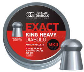 Luchtdrukkogeltjes JSB Exact King Heavy MKII 6.35 mm 33.95 grain