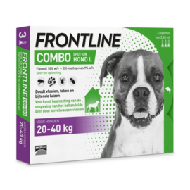 Frontline Combo Spot On 3 Pipet Large Hond Large 20-40 kg- Anti vlooien en tekenmiddel