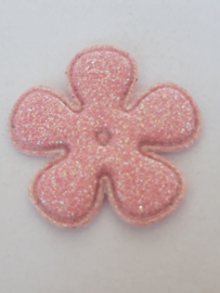 Bloem 2.5 cm roze glitter