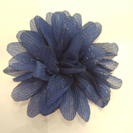 Chiffon bloem 65 mm royal bleu