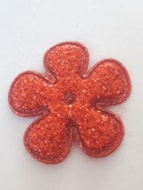 Bloem 2.5 cm rood glitter