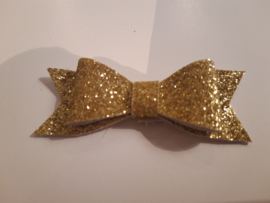 Strik zonder clip glitter goud