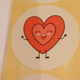 Dubbel hart stickers