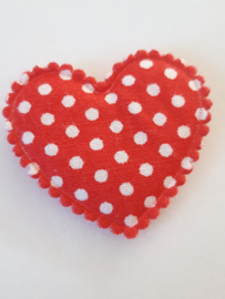 Hartjes rood met polkadot