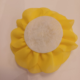 Chiffon bloem 65 mm geel