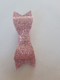 glitter roze strik met patroon strik