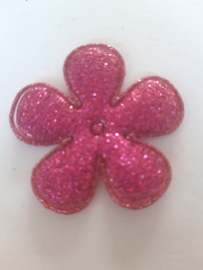 Bloem 3.5 cm fuchia glitter