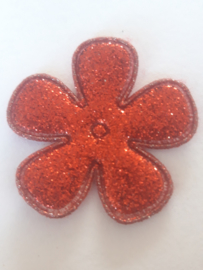 Bloem 3.5 cm rood glitter