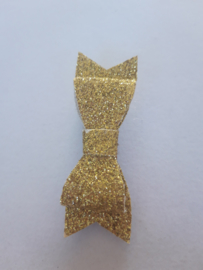 glitter geel goud strik met patroon strik