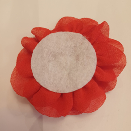 Chiffon bloem 65 mm rood