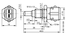 IAT Sensor inlaat temperatuur Bosch M12x1.5