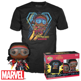 Marvel Black Panther: Ironheart MK1 (GITD) Pop + Tee (Maat L)