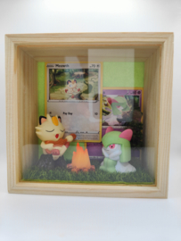 Pokémon Diorama: Meowth & Kirlia