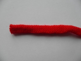Rondgebreide tricot rood 1 cm breed (per 10 cm)