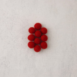 Viltkralen ⌀ 10 mm rood (per stuk)