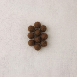 Viltkralen ⌀ 10 mm bruin (per stuk)