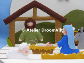 Viltpakket 'Kersttafereel: in de stal' (excl. houten seizoenstafel)