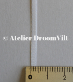 Dubbelzijdig satijnlint 4 mm wit (per meter)