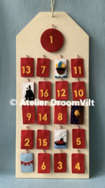 Viltpakket 'Aftelkalender Sinterklaas' (met zwarte piet)