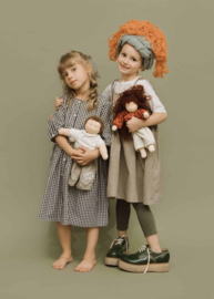 Poppenhaar Mohair Bouclé zwart (per 5 meter)
