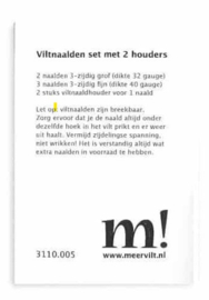 Viltnaalden set met 2 houders