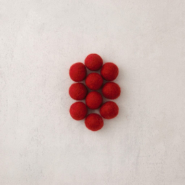 Viltkralen ​⌀ 18 mm rood (per stuk)
