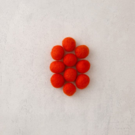 Viltkralen ​⌀ 18 mm oranje (10 stuks)