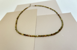 Choker,  in 925 sterling zilver Peridoot edelsteen