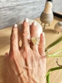 Hartvormige ring, Citrine.