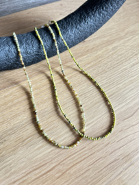 Choker,  in 925 sterling zilver Peridoot edelsteen