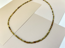 Choker,  in 925 sterling zilver Peridoot edelsteen