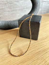 DAMES CHOKER IN 925 STERLING - Tijgeroog
