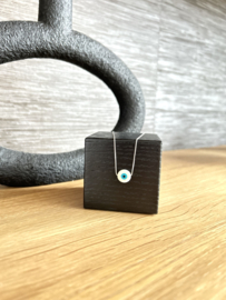 Zilveren ketting met hanger parelmoer