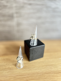 18k verguld- goud ring, ruwe Pyriet.