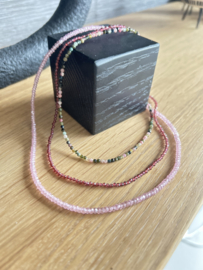 Choker watermeloen toermalijn