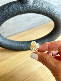 Hartvormige ring, Citrine.