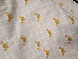 Cotton jersey  crab roze   Art 21708-007