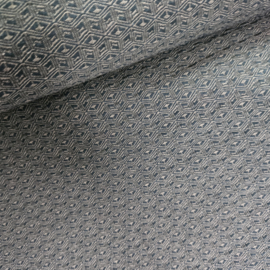 Soepele stretch  bruin met fijn werkje topper  Art CF004