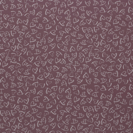 cotton jersey  hartjes lilla  Art 25494-043