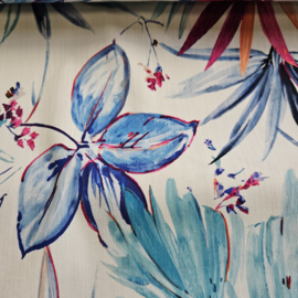 Linnen katoen met schitterend motief