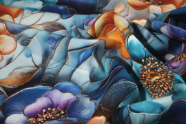 Viscose met    gewerkt motief   Art  B23313