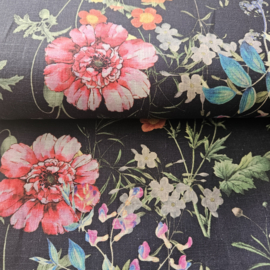 100% Linnen  met  bloem motief Art  BN3115